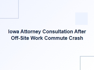 Iowa Attorney Consultation After Off-Site Work Commute Crash